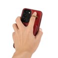 thumbnail image 2 of for Samsung Galaxy S23 Wallet Case with Card Holder - PU Leather Case for Women & Girls, Wrist Hand Strap, Secure Finger Ring, Shockproof Protective Phone Cover for Galaxy S23, Red, 2 of 7