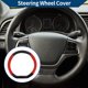 thumbnail image 2 of Funda para volante de cuero artificial PU Unique Bargains, protector de volante de automóvil de 14.96" negro rojo, patrón de fibra de carbono 1Pc, 2 of 6