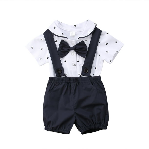 Baby boy dress with cheap suspenders
