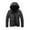 Black, variant on TIANZEN Men's Fall/winter Casual Zipper Pocket Warm Soft Hooded Jacket Coat Top Low Cut Jacket Petite Winter Coats for Men