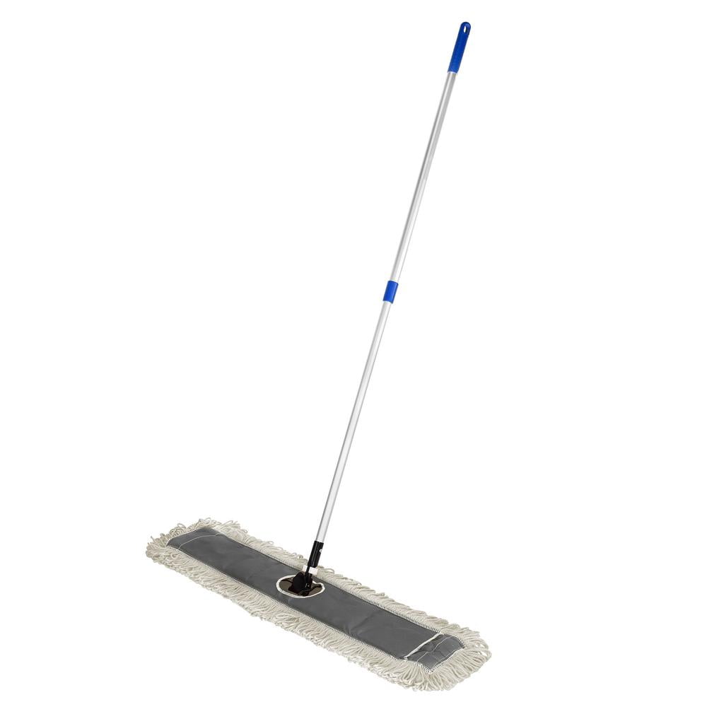 Alpine Cotton Dust Mop Set, with Telescopic Handle, Dry/Damp Mopping