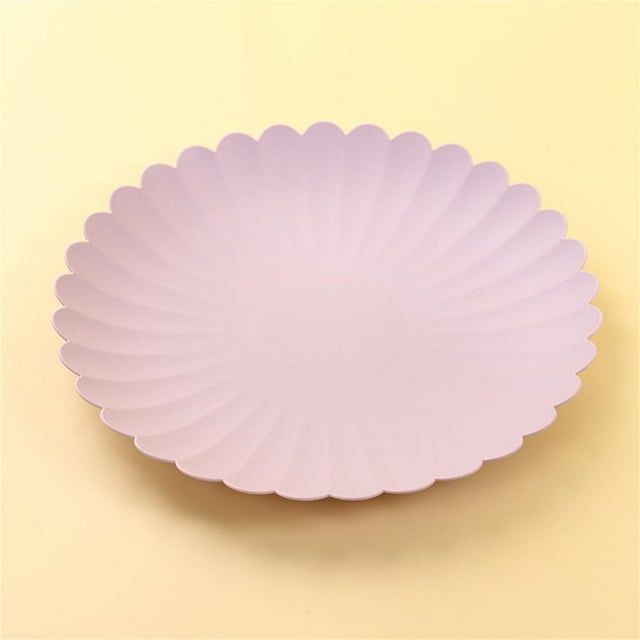 Trash Tray Rubbish Creative Feel Comfortable Use With Confidence Specialty Plate Plastic Disc Not Easily Broken Table Small Disc Purple Small