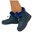 thumbnail image 6 of CAICJ98 Women's Winter Boots Mid Calf Warm Lining Boots Waterproof Outdoor Shoes Non-Slip Women's Snow Boots (Navy,Size 7), 6 of 9