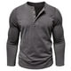 thumbnail image 4 of pstuiky camisas de hombre de manga larga, Blusas casuales de manga larga con cuello redondo, botones, cuadros, bolsillos y bloques de color para hombre Tops casuales para hombres xl, 4 of 8