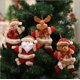 thumbnail image 2 of Juego de adornos navideños de felpa, 4 piezas colgantes, adornos de Papá Noel/muñeco de nieve/alce/oso para Navidad, 2 of 5