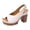 White, variant on Platform Heels for Women Lug Sole Chunky High Heeled Sandals Peep Toe Splice Leather Adjustable Strap Pumps Black Size 6.5
