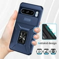 thumbnail image 6 of For Google Pixel 8 Pro XL Slim Fit Shockproof Hybrid with Slide Camera Cover & Rotated Ring Kickstand, [Military-Grade] Phone Case For Google Pixel 8 Pro XL 6.7",Blue, 6 of 8