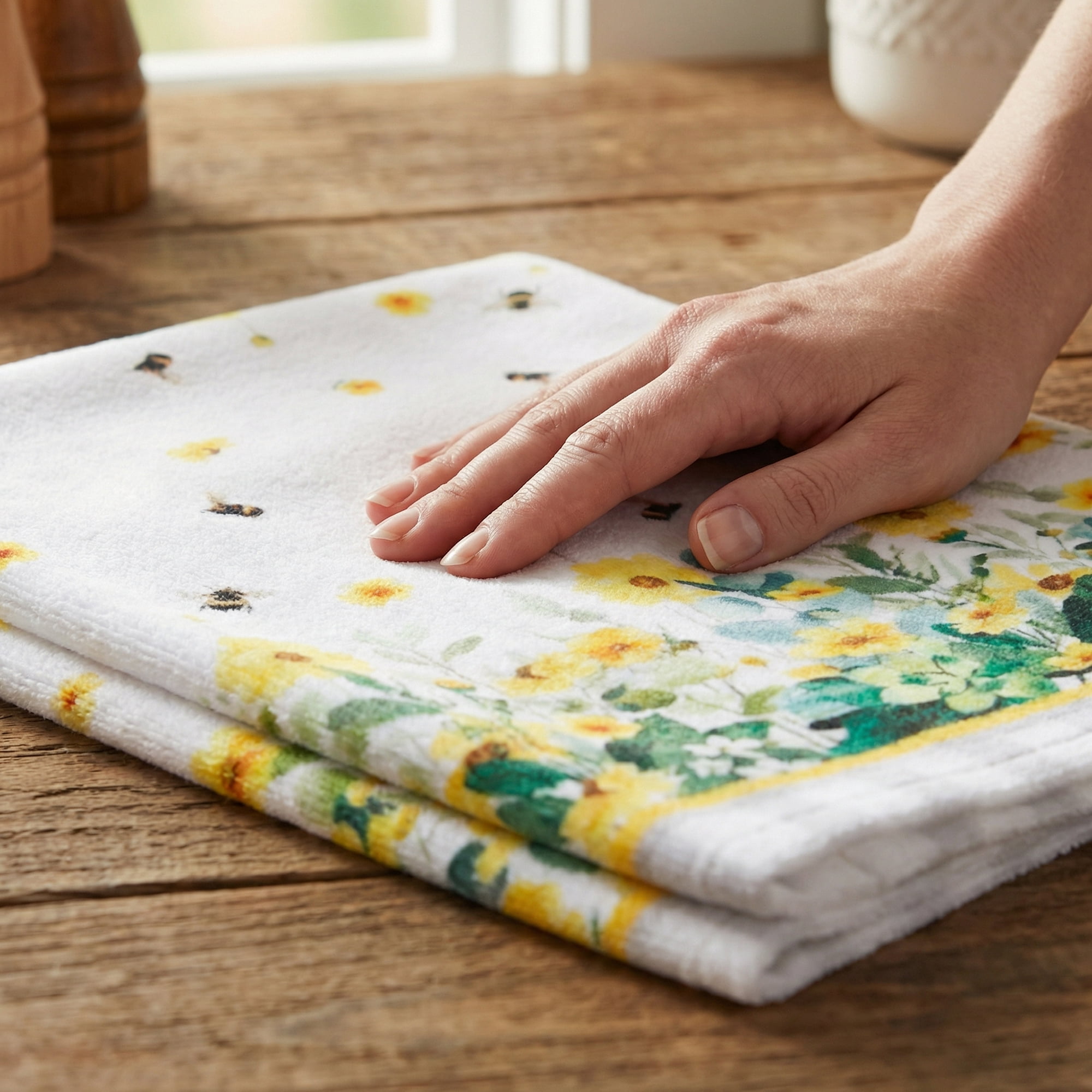Unique Bargains 4 Pack Floral Microfiber Absorbent Soft Towels  Multi-Color 3 24" x 16"