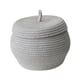 thumbnail image 5 of Cesta de almacenamiento de aperitivos, caja tejida con tapa decorativa para mesa, lavadero Gris, 5 of 8