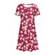 thumbnail image 3 of Vestido de Verano para las Mujeres Gradiente Impreso Cuello en V Manga Corta de la Longitud Del Tobillo Vestido, Vestido Corto de Verano, 3 of 5