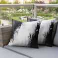 thumbnail image 5 of Pack of 2 Outdoor Pillow Covers 16x16 Inch Waterproof Black Gray White Throw Pillow Covers,Decorative Couch Pillow Case Sham Minimalism Abstract Ombre Aesthetic Patio Garden Pillowcases Cushion Cover, 5 of 8