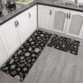 thumbnail image 2 of Pioneer Flower Floral Print Pattern Kitchen Rugs Sets Of 2, Anti Fatigue Non Slip Washable Floor Mats for Kitchen Sink Laundry, 17X30 Inch + 17X47 Inch, 2 of 6