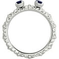 thumbnail image 3 of Created Sapphire Sterling Silver Two-Stone Ring, 3 of 7