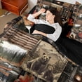 thumbnail image 4 of Castle Fairy Kids Safari Bear Deer Twin Bedding Sets,Maple Leaves Bedding Comforter Set, 4 of 8