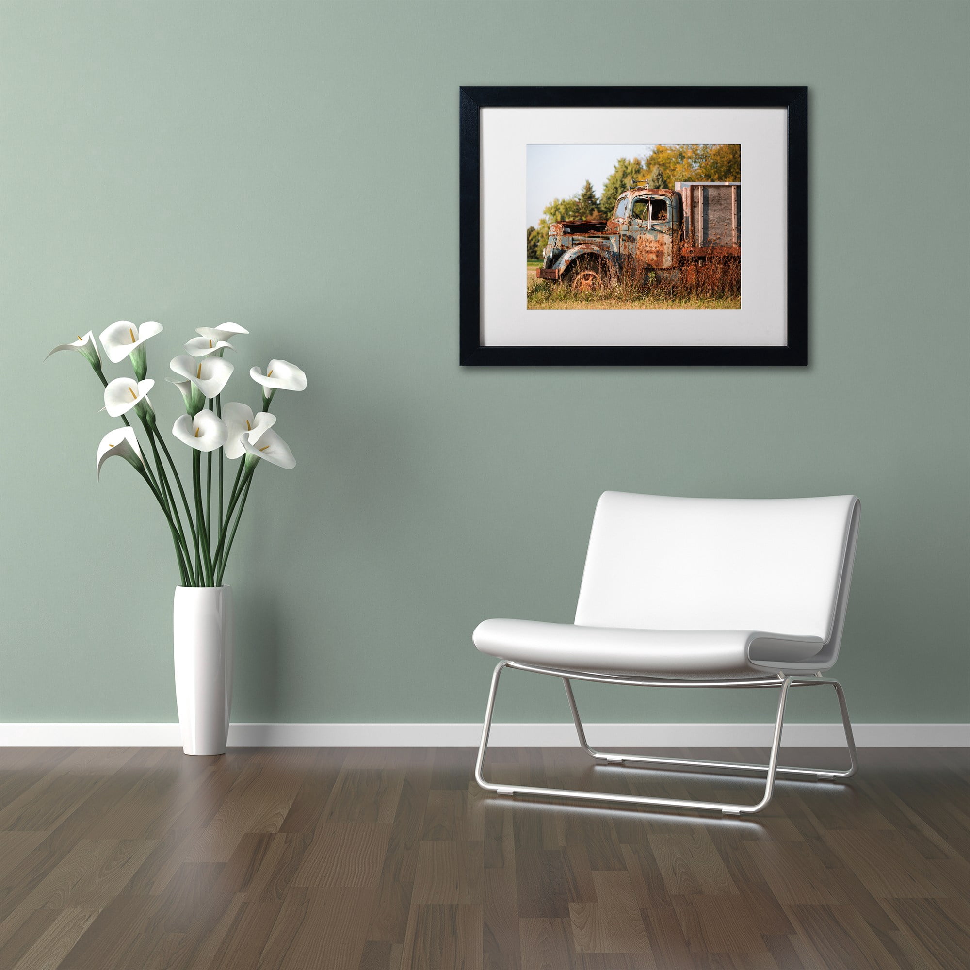 Trademark Fine Art "Findlay Truck" Canvas Art by Jason Shaffer, White Matte, Black Frame