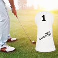 thumbnail image 5 of pitrice Golf Head Covers Driver Fairway Wood Putter Sleeve Hybrid Cover w/Number Tag White 1 37x15cm, 5 of 5