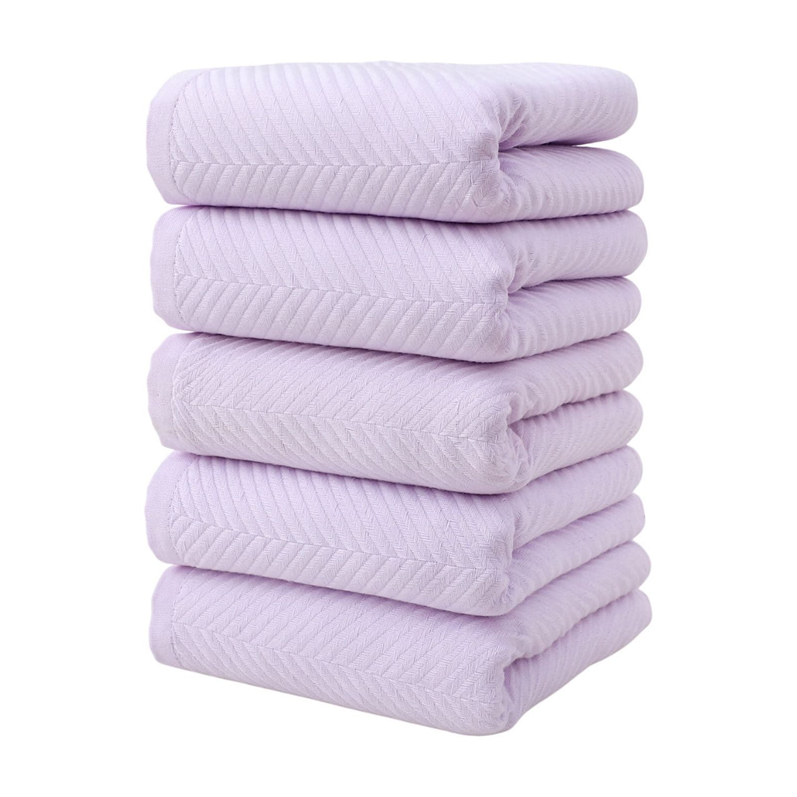 RBCKVXZ Microfiber Washcloths 5 Pack, 14x29 Inch Thin Highly Absorbent and Soft Face Towel for Bathroom, Hotel, Spa, Gym, and Kitchen, Purple