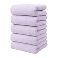 thumbnail image 5 of 5Pcs Bath Towel Set, InsCrazy 100% Cotton Towels, Thick and Soft, Quick Dry, Highly Absorbent Towel for Bathroom, Beach Towel, Washcloth, Hand Towel Gift Set 29" x 13", 5 of 8