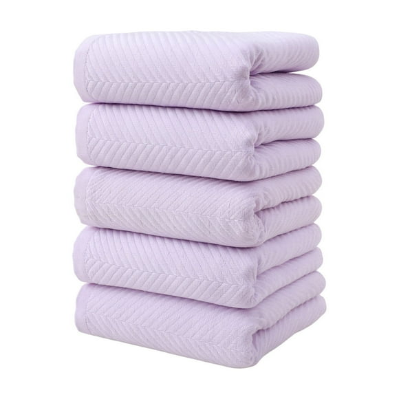 RoamHome Quick Dry & Soft Cotton Towel Set - Highly Absorbent, Fray-Resistant Washcloths for Home, Spa & Travel Adult Bath Towels , 29.5x13.7in,Set of 5