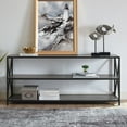 thumbnail image 2 of Walker Edison Rustic Metal 3-Shelf Bookcase, Slate Grey/Black Metal, 2 of 15