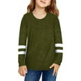thumbnail image 6 of Girls T Shirts Round Neck Long Sleeve Patchwork Children Tee Spring Fall Casual Loose Shirts Size 4-5Y, 6 of 6
