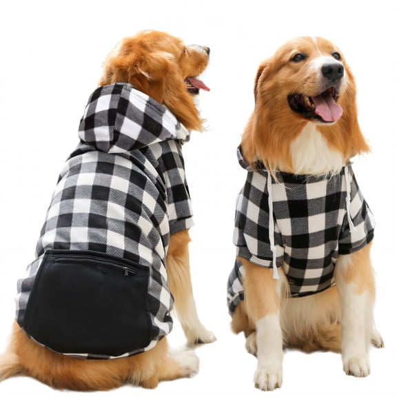 TELOLY Dog Clothes for Large Dogs,Roomy Comfortable Shape Dog Jacket,Large Breed Friendly Dog Coats for Small Dogs,Black1,S