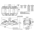 thumbnail image 2 of Wilwood 120-14442-RD AERO6-DS Brake Caliper-Right-Hand, Red 1.62 & 1.12 & 1.12" Pistons, 1.25" Disc, 2 of 2