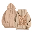 thumbnail image 3 of Christian Hoodies for Women 2025 I Speak The Name Of Jesus Hoodie with Pockets Hooded Sweatshirt Women Pullover, 3 of 6