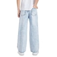 thumbnail image 3 of YunPes Boys Baggy Jeans Ripped Denim Pants Casual Classic Straight Wide Leg Distressed Jeans Y2K Hip Hop Cargo Trousers Washed Jean, 3 of 4