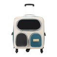 thumbnail image 1 of Mochila para gatos, transportadora con ruedas para mascotas, portátil, telescópica, plegable, impermeable Verde Azul, 1 of 8