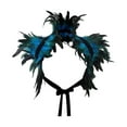 thumbnail image 3 of Capa de plumas artificiales decorativa cómoda y fácil de llevar decoración para el hombro Azul, 3 of 9