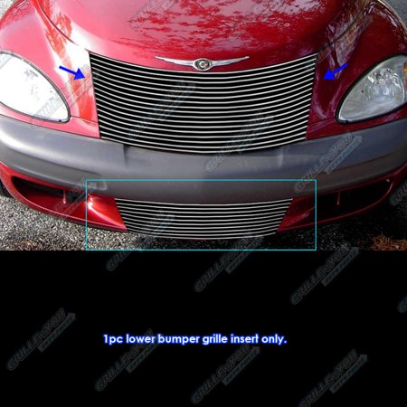 Aluminum Grille Billet Car Grill - Fits 2000-2005 Chrysler PT Cruiser Bumper Billet Grille Grill Insert
