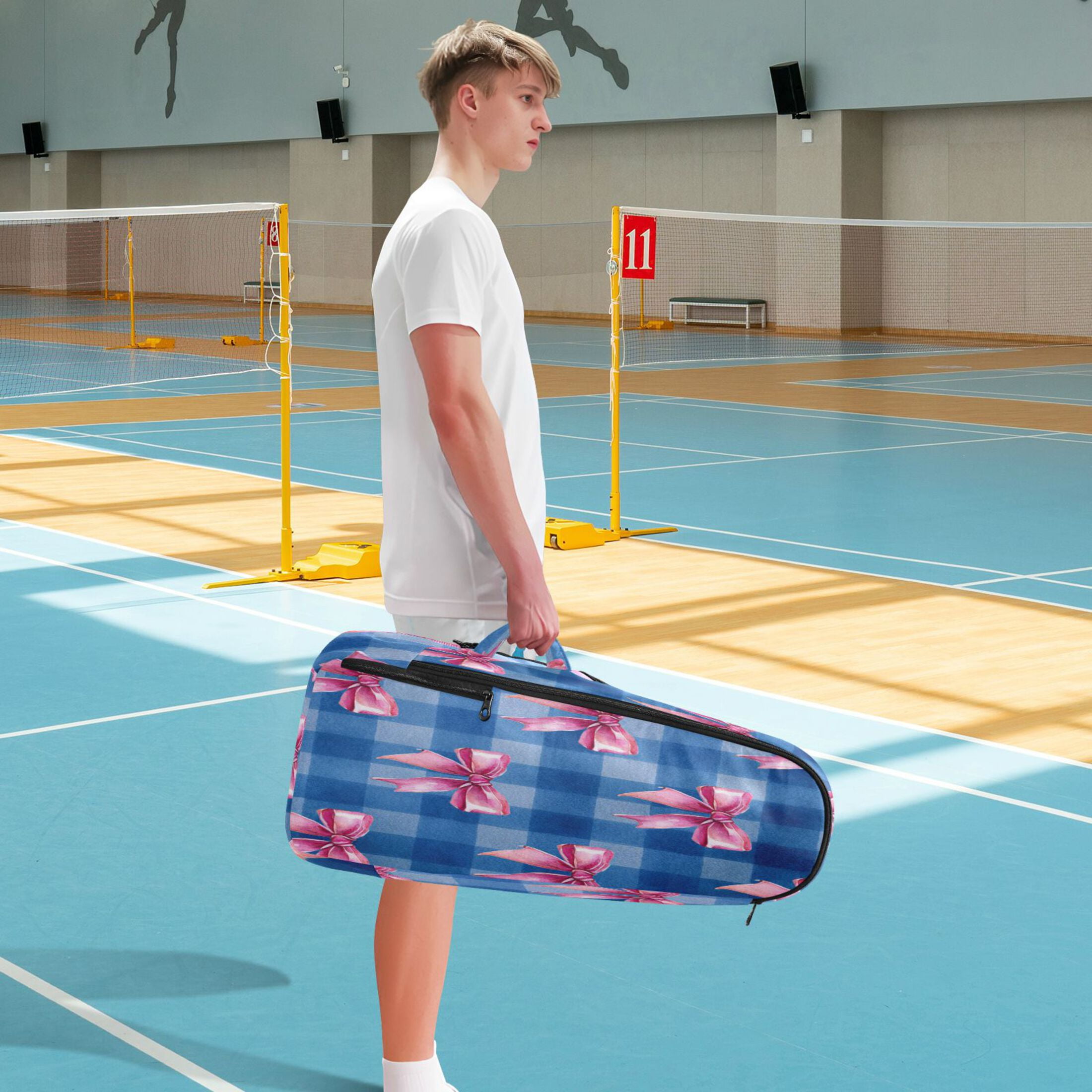 2 Racquet Holder Tennis Backpack Tennis Racket Covers Gym Bags Pink Bows