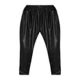 thumbnail image 4 of DPOIS Girls Skinny Metallic Loose Elastic Waist Leggings Tights Pants Black 9-10, 4 of 6