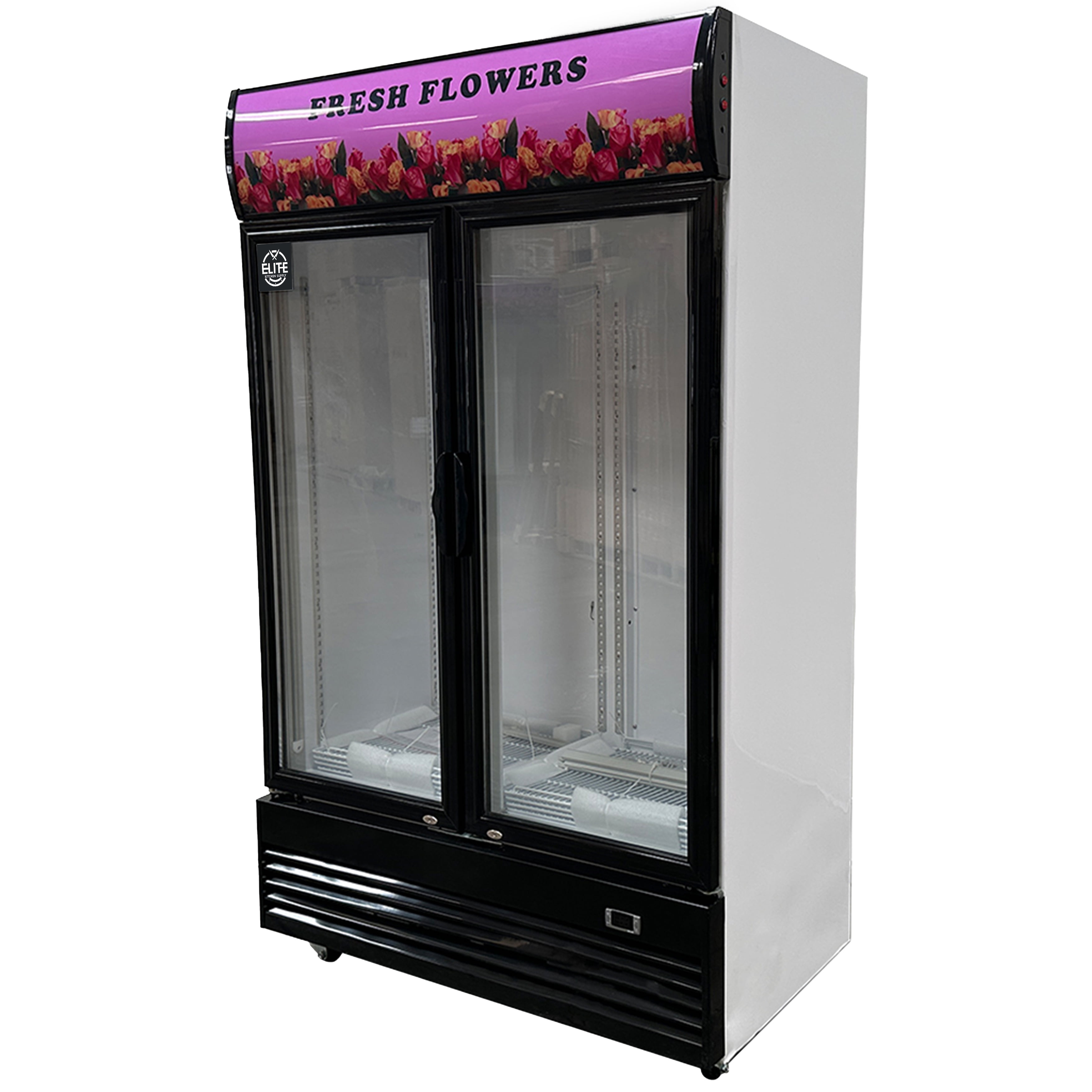 48 in. Commercial Refrigerator 35 Cu.Ft. Beverage Display Flowers Display, Glass Door Cooler, NSF Certified