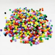 500 Pom-Poms Ball, 8mm Crafts Mini Poms, Assorted Colors