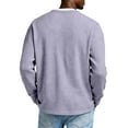thumbnail image 4 of Dwellite Waffle Knit Shirts for Men Long Sleeve Solid Workout Shirt Fasion Lightweight Spring Blouses Light Purple S, 4 of 7