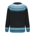 thumbnail image 3 of Womens Trendy Sweater Cardigans Ethnic Style Knitted Button Down Jackets Plus Size Fall Winter Long Sleeve Outwear (S, Blue 01), 3 of 6