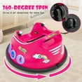 thumbnail image 5 of Gymax 12V Kids Ride on Bumper Car Remote Control w/ Flashing LED Light & Music Pink, 5 of 9
