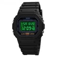thumbnail image 1 of Reloj electrónico digital para hombre Moment Handsome, resistente a golpes, de plástico, con hebilla LED, para estudiantes, para exteriores, cuadrado, deportivo, para parejas, 1 of 4