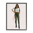 thumbnail image 2 of Stupell Industries Fight Light A Girl Phrase Fashionista Glam Pose Beauty & Fashion Painting Gray Framed Art Print Wall Art, 11 x 14, 2 of 5