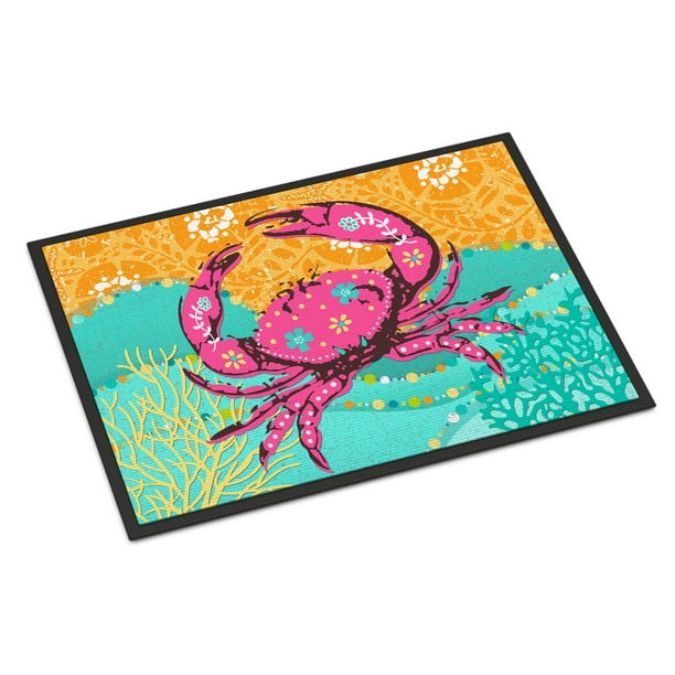 Coastal Pink Crab Door Mat