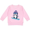 thumbnail image 2 of Inktastic Snowboard Penguin Toddler Sweatshirt, 2 of 4