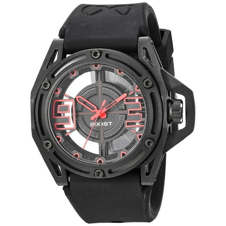 NYC' Quartz Stainless Steel and Silicone Casual Watch, Color:Black (Model: 2X1-004)