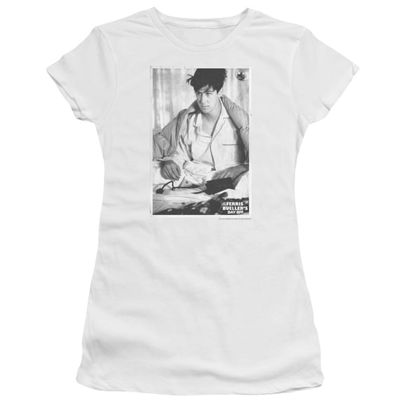 Ferris Bueller Cameron Junior Women's T-Shirt Sheer White