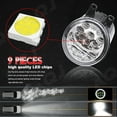 thumbnail image 2 of Pair Front LED Fog Lights Kit for Toyota Tundra 2010-2023, 55W 6000K White Off-Road Lamps Black Front Bumper LED Fog Lights, 2 of 12