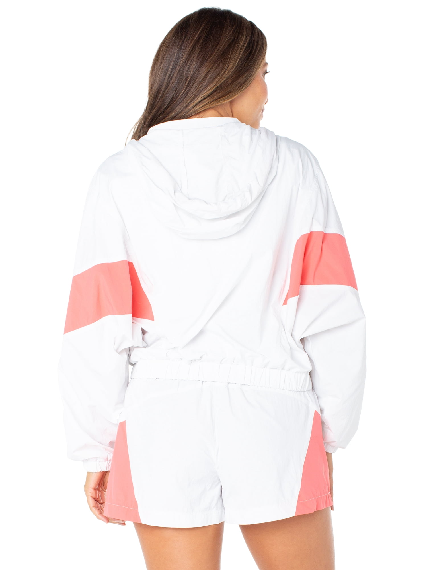 Celebrity Pink Women's Zip Front Hooded Windbreaker Jacket, Sizes XS-XXXL