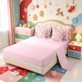 thumbnail image 3 of Manfei Vintage Animals 7-Piece Twin Bedding,Boho Christmas Candy Cane Bedding Comforter Set,Pink Reversible, 3 of 7