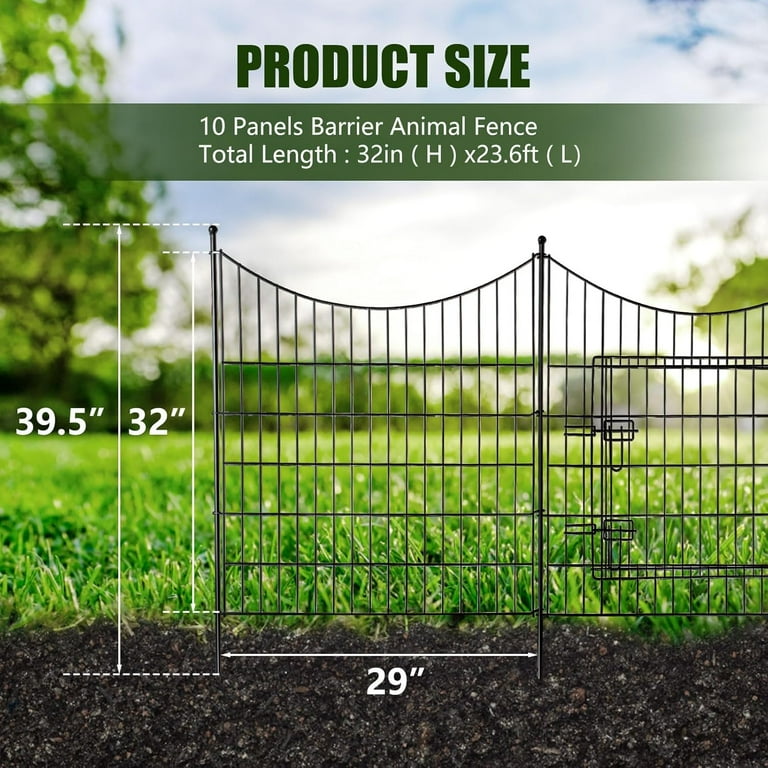 Dog Fence Outdoor Dog Fence INJOPEXI Garden Fence (L) X