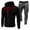Black, variant on TBWNWG Men's Winter Sports Polka Print Zipper Hoodie and Pant Suit Set for Comfort,Size XL